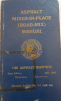 MS-14 Asphalt Mixed-in Place (Road-Mix) Manual