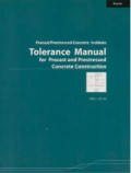 Tolerance Manual For Precast and Prestressed Concrete Construction
