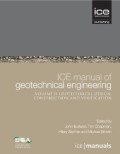 Manual of Geotechnical Engineering Volume II Geotechnical Design Construction and Verification