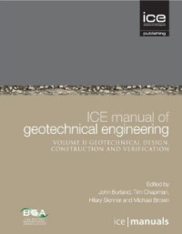 Image of Manual of Geotechnical Engineering Volume II Geotechnical Design Construction and Verification