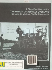 Image of A Simplified Method for the Design of Asphalt Overlays for Light to Medium Traffic Pavements