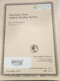 Emission From Asphalt Roofing Kettles
