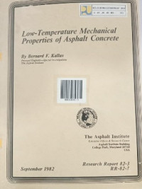 Image of Low Temperature Mechanical Properties of Asphalt Concrete