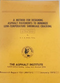 A Method for Designing Asphalt Pavements to Minimize Low Temperature Shrinkage Cracking