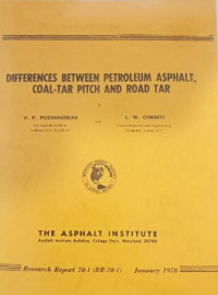 Image of Differences Between Petroleum Asphalt, Coal-Tar Pitch and Road Tar