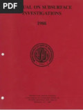 Manual on Subsurface Investigations