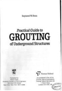 Image of Practical Guide to Grouting of Underground Structures