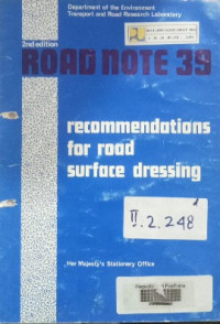 Image of Recomendations for Road Surface Dressing