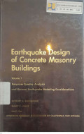 Earthquake Design of Masonry Buildings: Vol 1. Response Spectra Analysis and General Earthquake Modeling Consideration