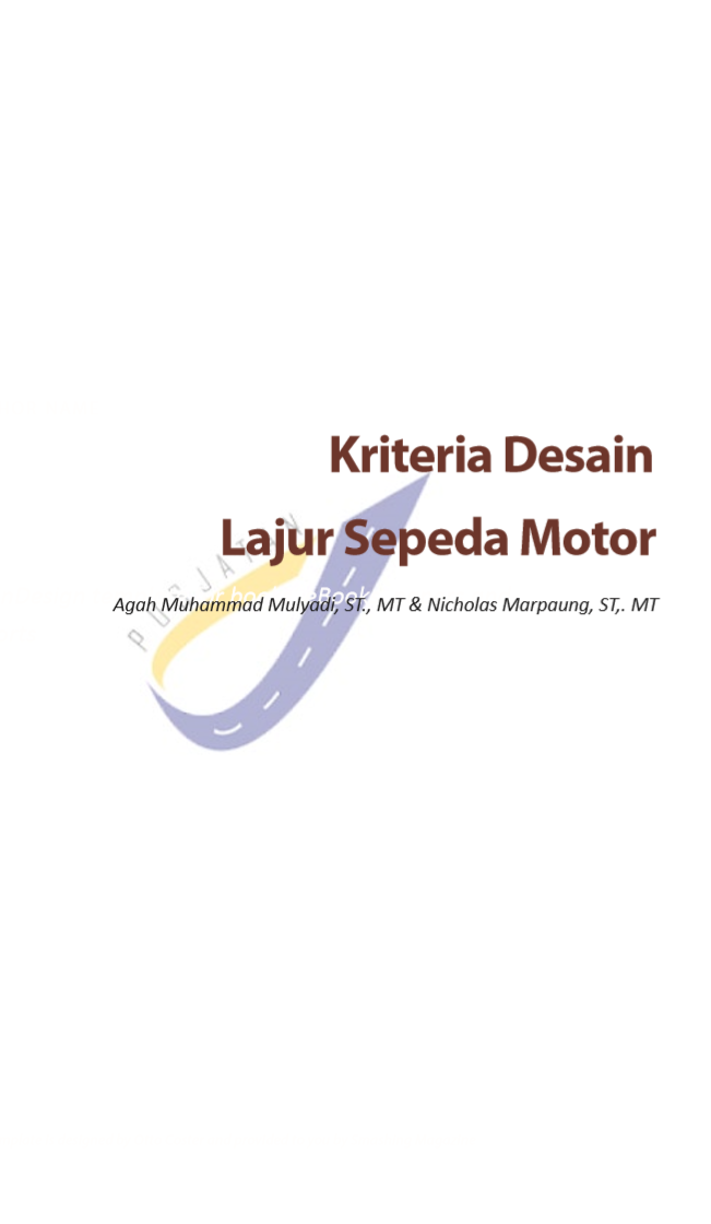 Kriteria Desain Lajur Sepeda Motor