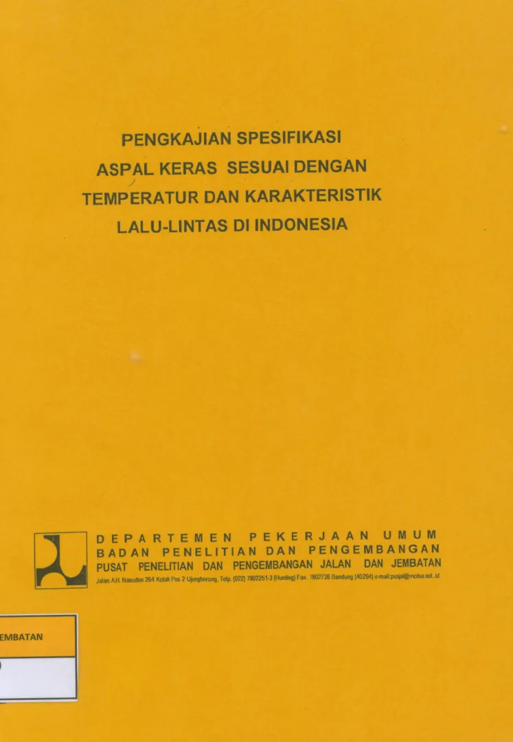 PENGENDALIAN MUTU ASPAL KILANG PERTAMINA UNIT III WONOKROMO