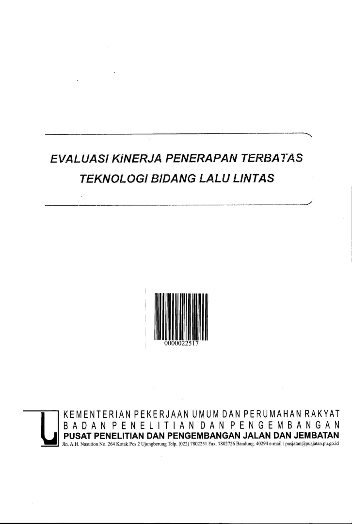 PENILAIAN RESIKO PEMBANGUNAN TEROWONGAN JALAN