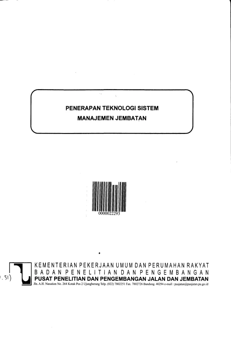 PENERAPAN TEKNOLOGI SISTEM MANAJEMEN JEMBATAN 