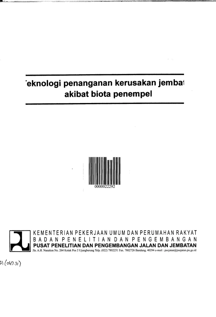 AUDIT TEKNIS KELAYAKAN JEMBATAN 