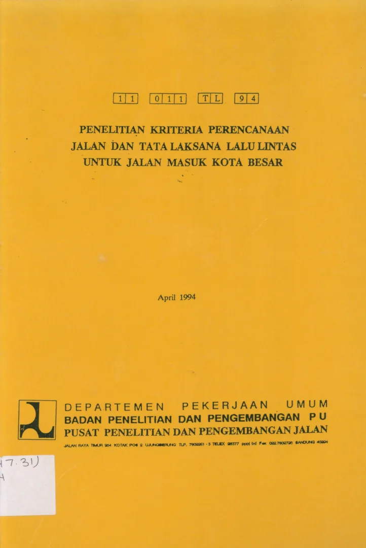 PENILAIAN RESIKO PEMBANGUNAN TEROWONGAN JALAN