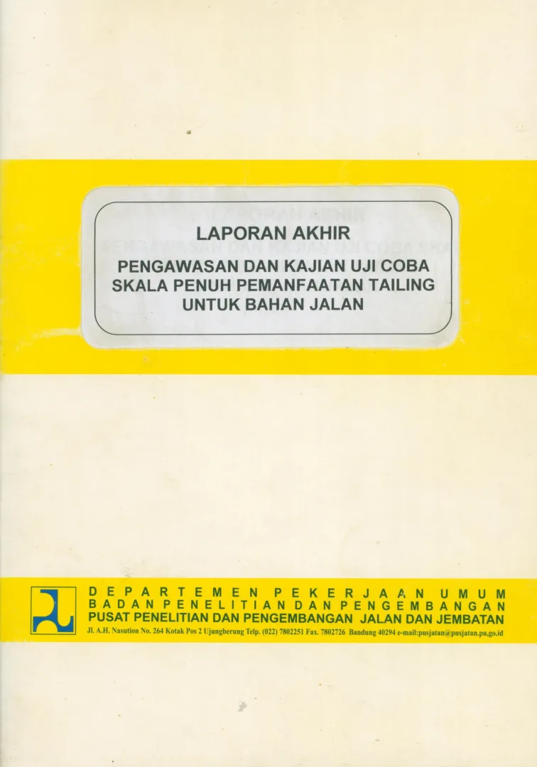 PENGKINIAN BIAYA KECELAKAAN LALU LINTAS 