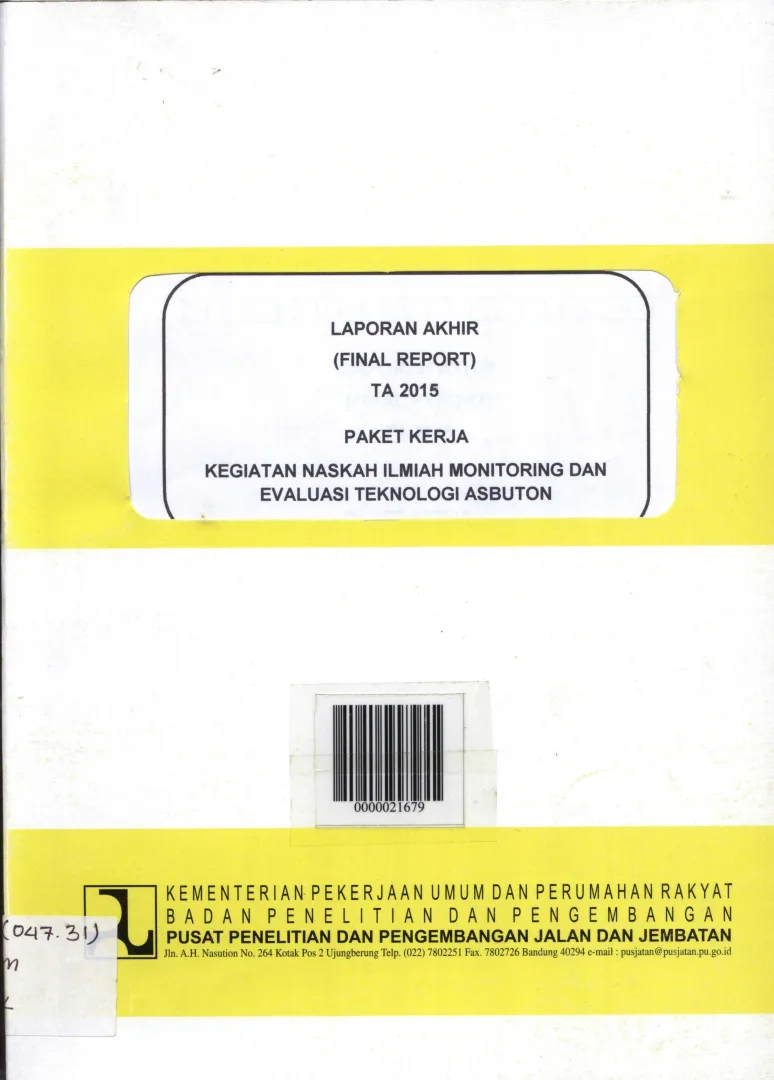 PENGKAJIAN TEKNOLOGI CHIP SEAL