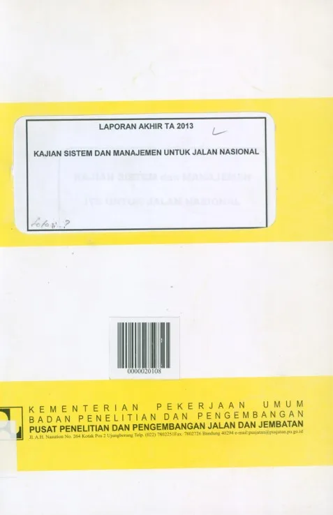 PENELITIAN KESELAMATAN JALAN RAYA (STUDI KONFLIK PERSIMPANGAN NAGREK)