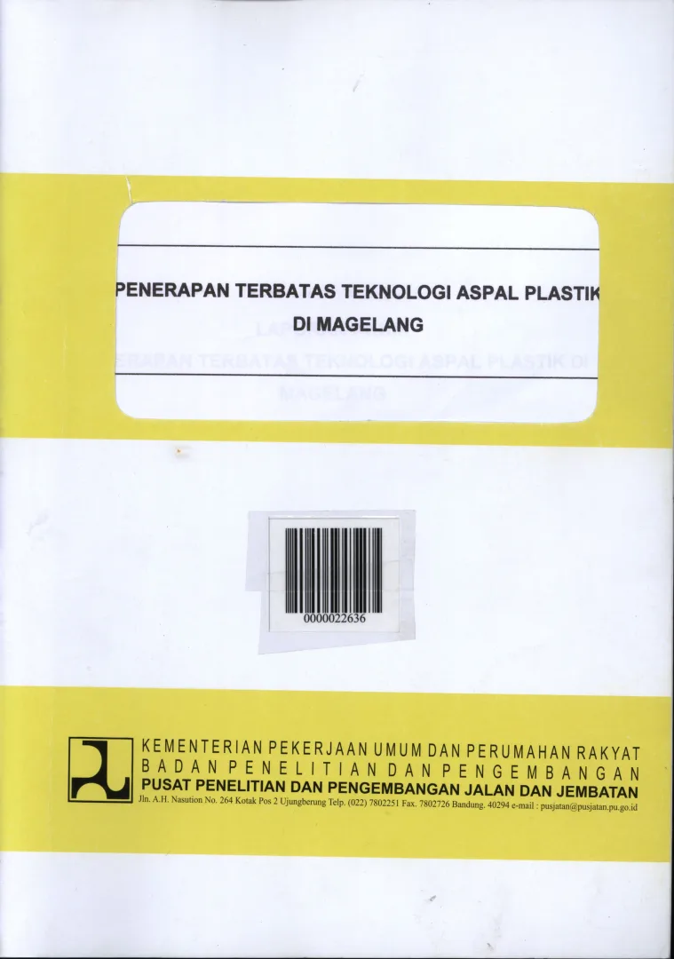 CAMPURAN BERASPAL HANGAT UNTUK PERKERASAN JALAN 