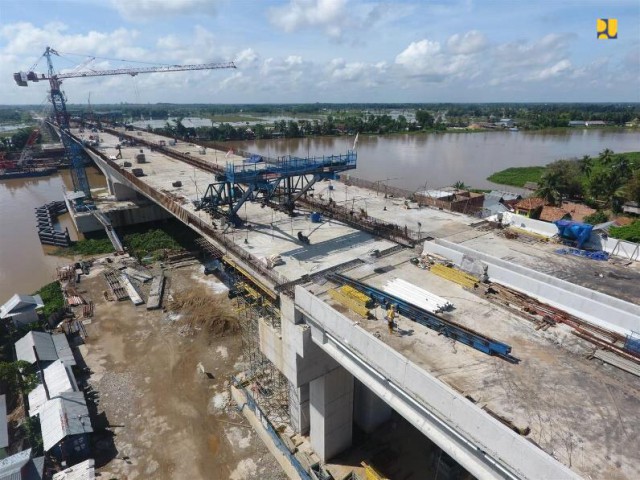 Jembatan Ogan Masuki Tahap Pengecoran Akhir, Tol Kayu Agung – Palembang (Kramasan) Tuntas pada Juli 2020