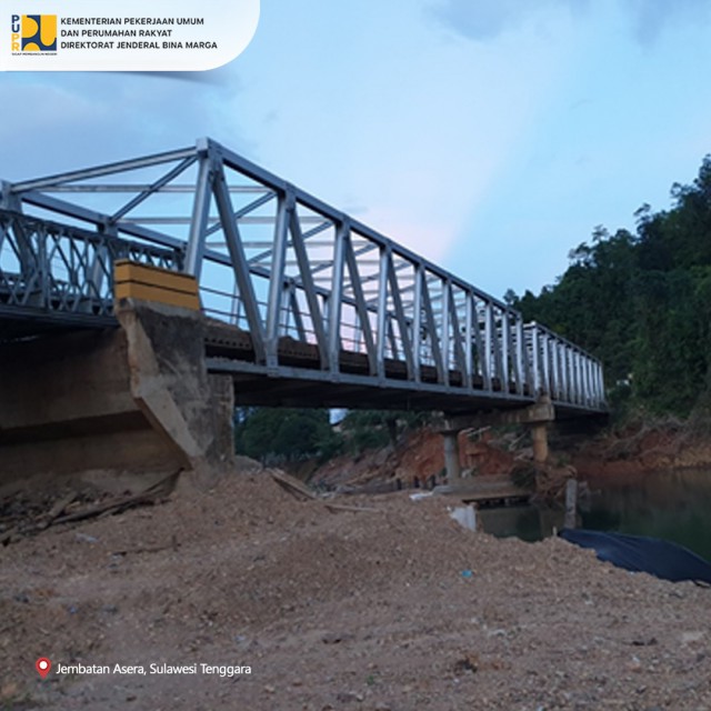 Kementerian PUPR Tangani Dua Jembatan Rusak Akibat Banjir di Konawe dan Konawe Utara