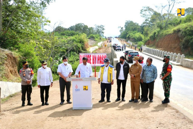 Dampingi Presiden Jokowi Resmikan Jalan Bypass Balige, Menteri PUPR Basuki Hadimuljono: Ruas Silangit - Parapat Kini Lebih Lancar