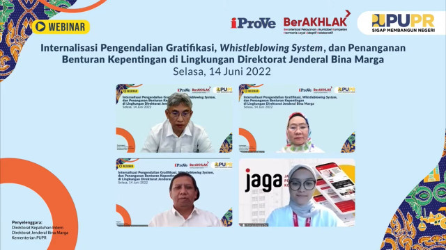 Selenggarakan Webinar Pengendalian Gratifikasi, Bina Marga Terus Berkomitmen Cegah Tindakan Korupsi