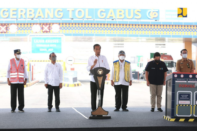 Tingkatkan Mobilitas Logistik, Presiden Jokowi Resmikan Jalan Tol Cibitung-Cilincing dan Tol Serpong-Balaraja Seksi 1