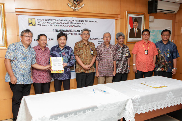 Two Reconstruction of the Trans Papua Road Signed